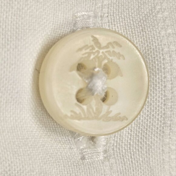 Tommy Bahama Men's Cotton Linen Blend White Long-Sleeve Shirt Boho Beach Travel - Picture 14 of 16